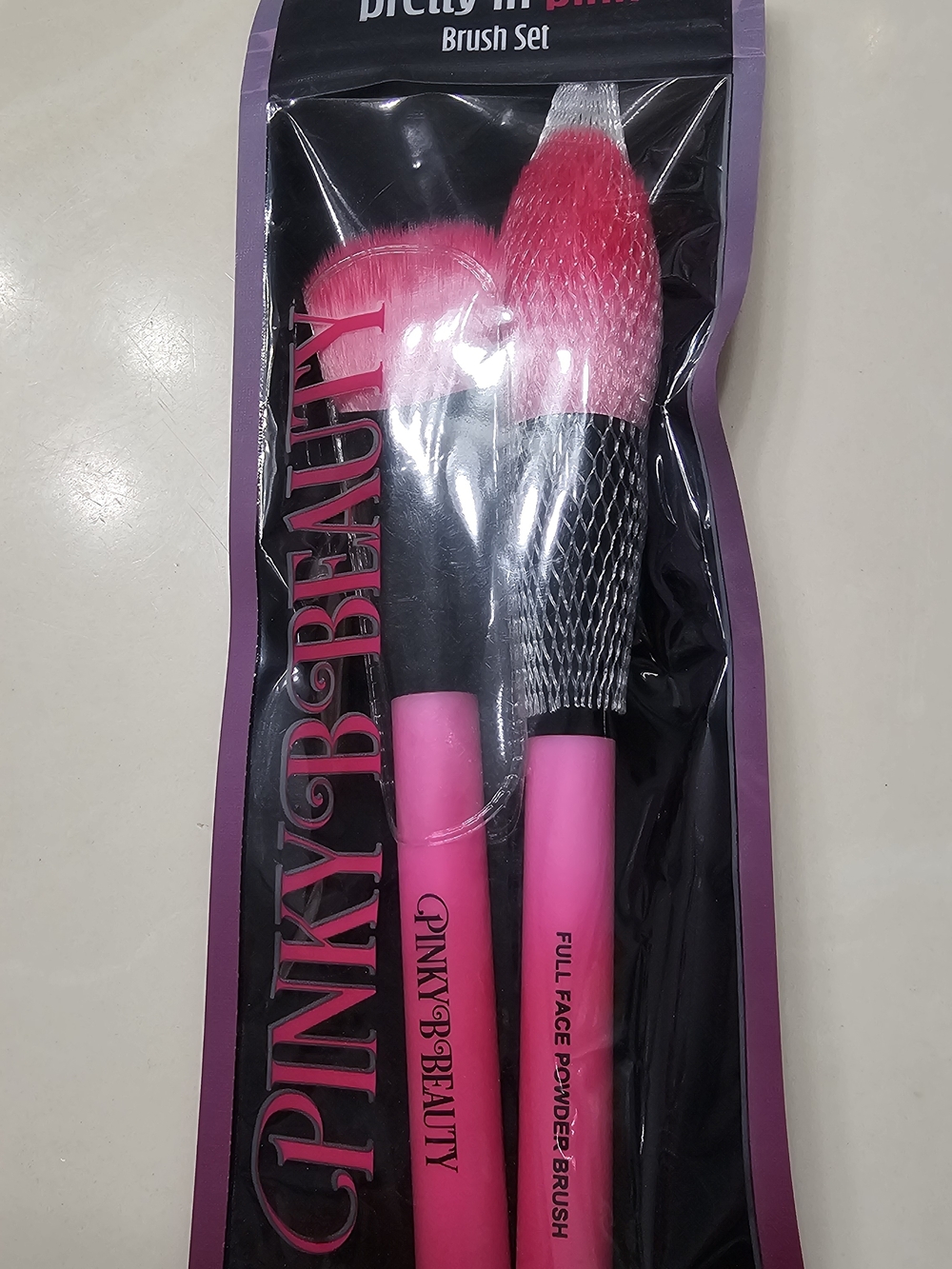 Pink Full Face Powder Brush - Pink